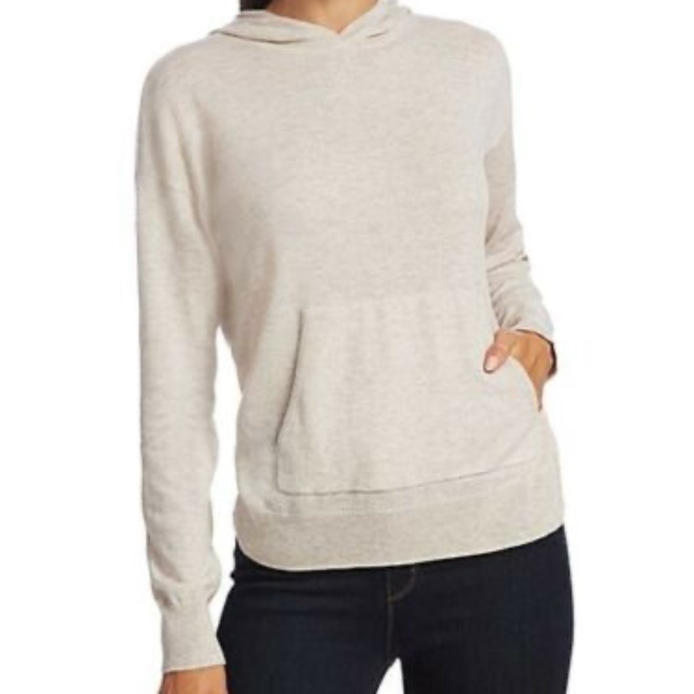 Theory Lightweight Hooded Knit Sweatshirt